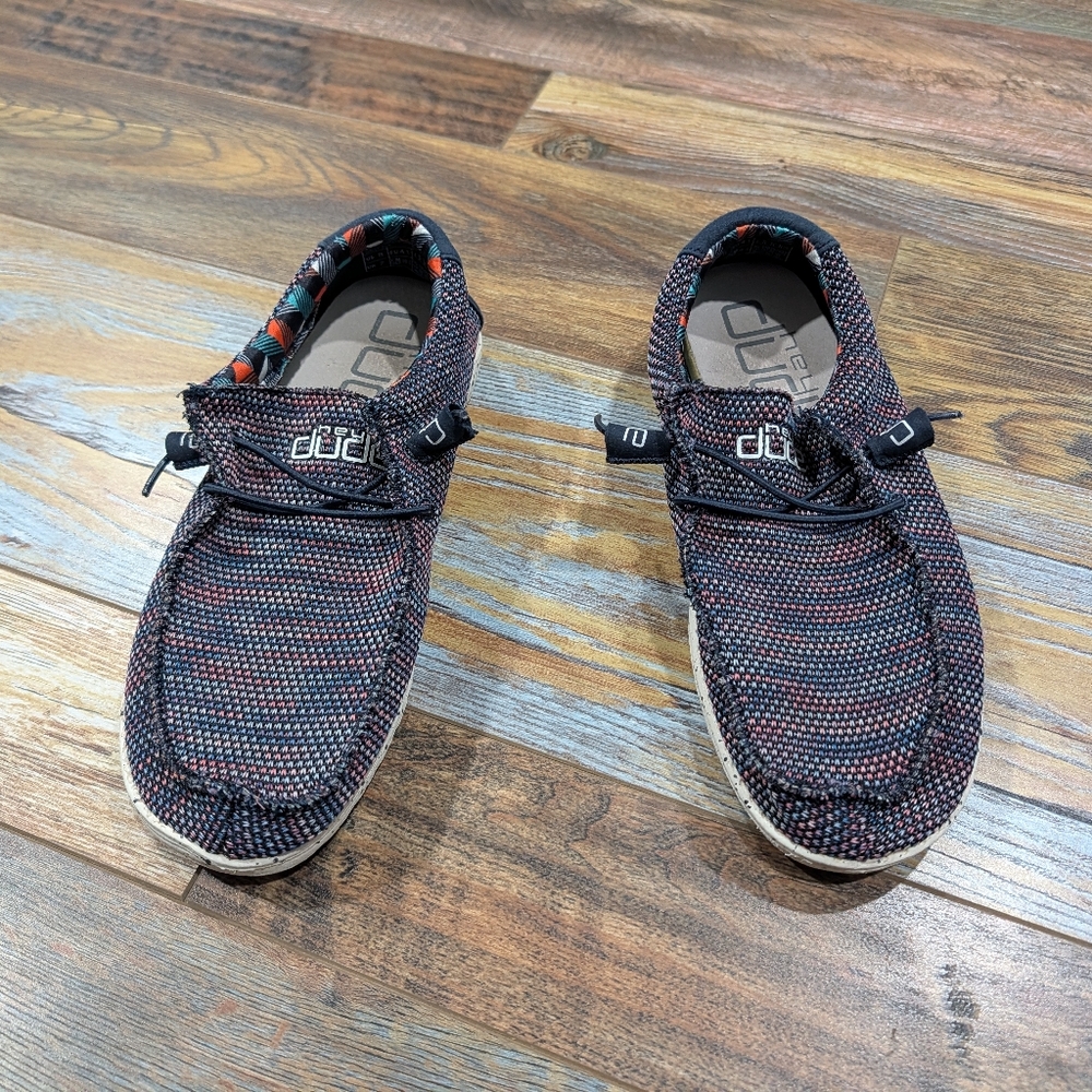 Hey Dude Men's Blue Multicolored Shoes Size 8